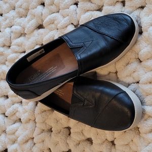 Black Leather Toms Avalon